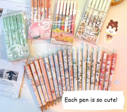 Stationery Black Ball Point Pens Students Writing Tool